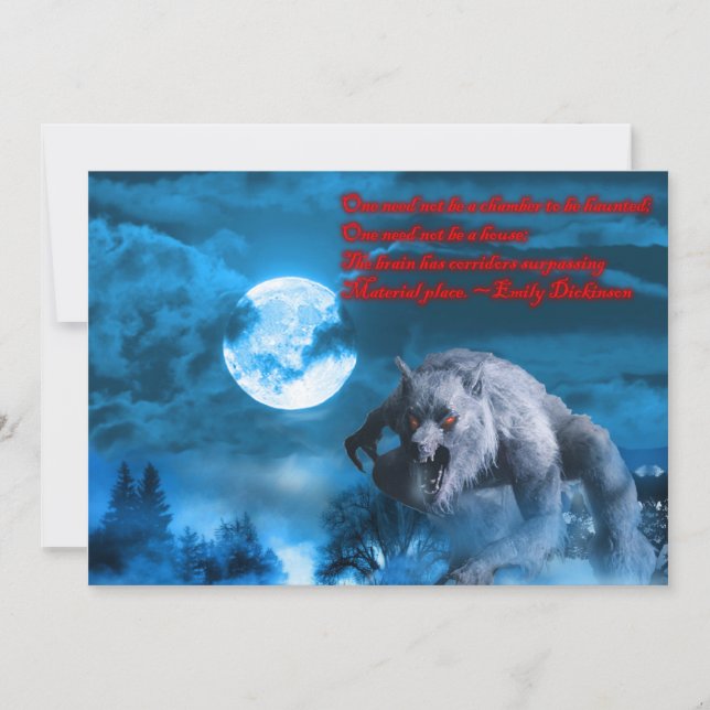 Lykisches Halloween-Party Einladung (Vorderseite)