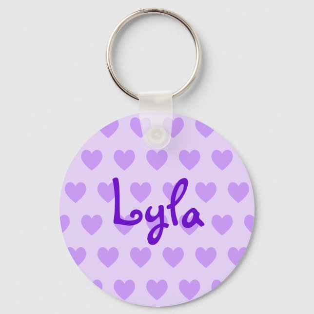 Lyla in Lila Schlüsselanhänger (Vorderseite)