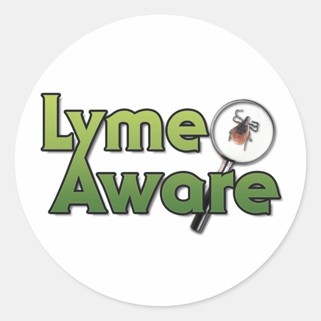 Lyme Aware Gear Runder Aufkleber (Vorderseite)