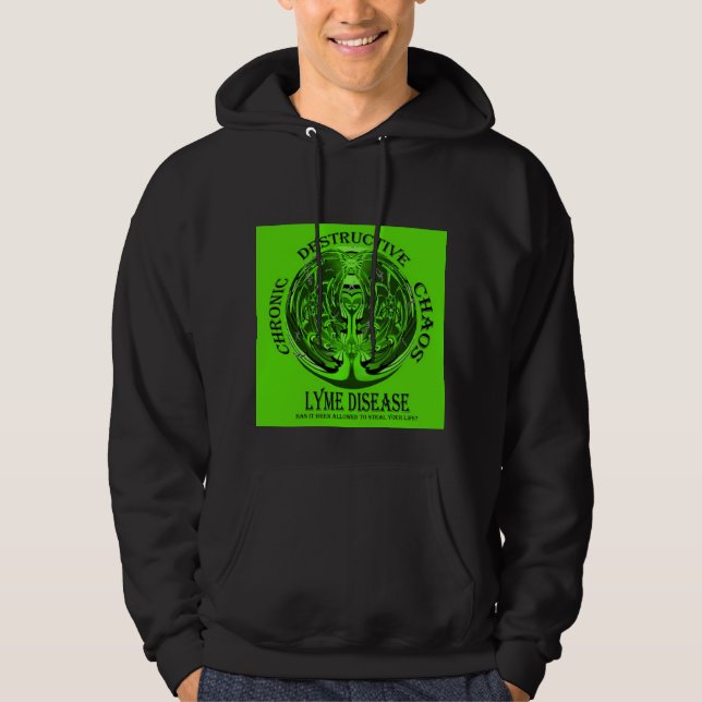Lyme-Borreliose-Bewusstsein Hoodie (Vorderseite)