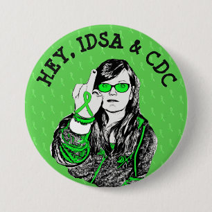 Lyme-Borreliose-Bewusstseins-Schleifen-Button Button