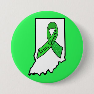 Lyme-Borreliose-Bewusstseins-Schleifen-Button für Button