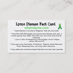 Lyme-Borreliose-Bewusstseins-Visitenkarten Visitenkarte