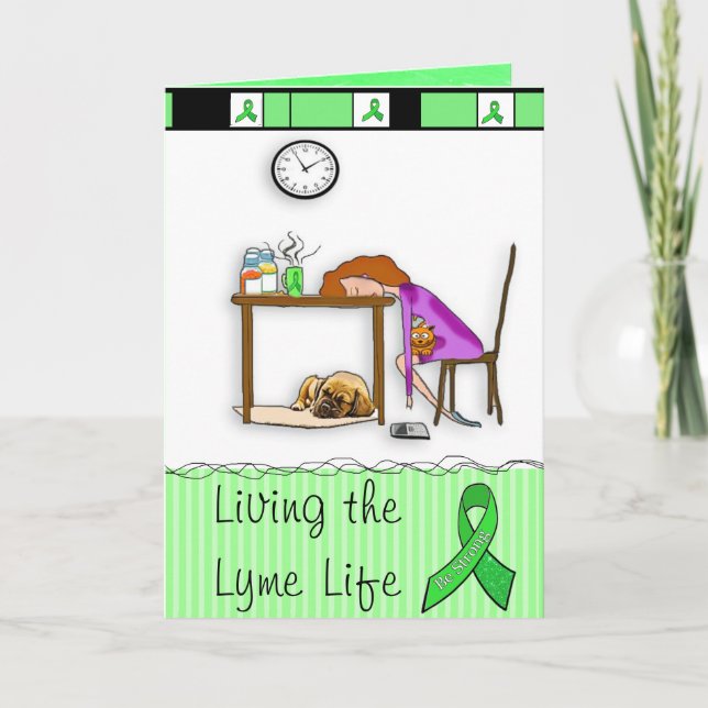 Lyme-Borreliose ", die an Sie" Stützkarte denkt Karte (Vorderseite)
