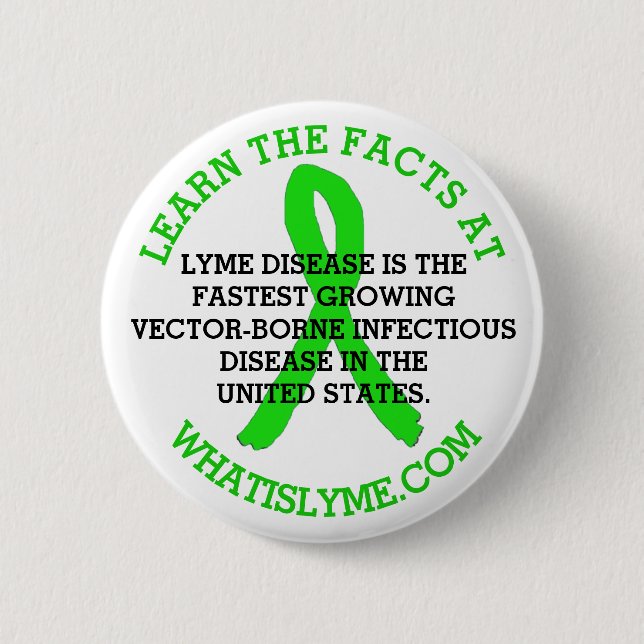 Lyme-Borreliose Fakten Schaltfläche Button (Vorderseite)