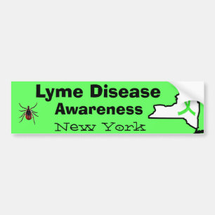 Lyme-Borreliose in New York Aufkleber Autoaufkleber