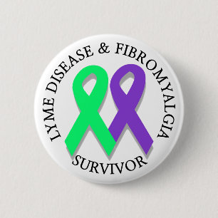 Lyme-Borreliose und Fibromyalgie-Überlebender-Butt Button