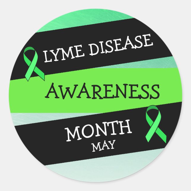 Lyme Disease Awareness Month Ribbon Stickers (Vorderseite)