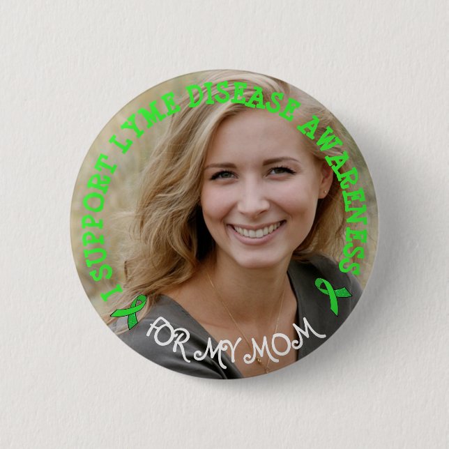 Lyme Disease Awareness Personalized Button (Vorderseite)