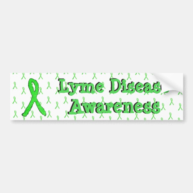 Lyme Disease Awareness Ribbon Autoaufkleber (Vorne)
