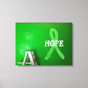 Lyme Disease Awareness Ribbon HOPE Wall Leinwand A