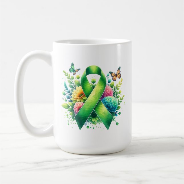 Lyme Disease Awareness Ribbon Kaffeetasse (Links)