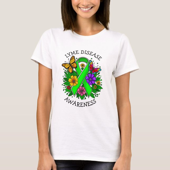 Lyme Disease Awareness Ribbon T-Shirt (Vorderseite)