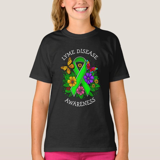 Lyme Disease Awareness Ribbon T-Shirt (Vorderseite)