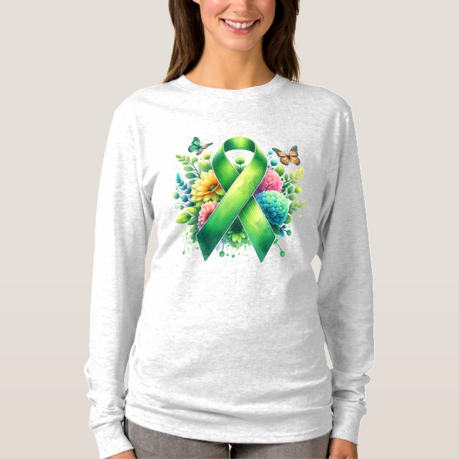 Lyme Disease Awareness Ribbon T-Shirt (Vorderseite)