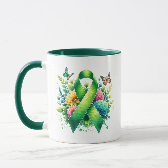Lyme Disease Awareness Ribbon Tasse (Links)
