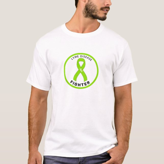 Lyme Disease Fighter Ribbon White Men's T - Shirt (Vorderseite)