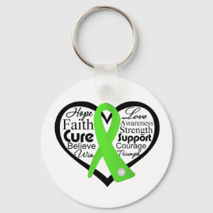 Lyme Disease Heart Ribbon Collage Schlüsselanhänger
