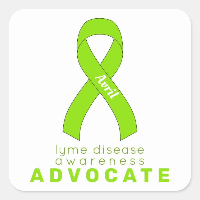 Lyme-Erkrankung Advocate Quadratischer Aufkleber (Vorderseite)