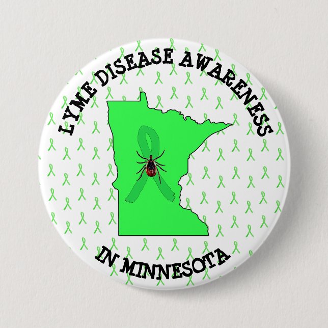 Lyme-Erkrankung Bewusstsein im Minnesota-Knopf Button (Vorderseite)
