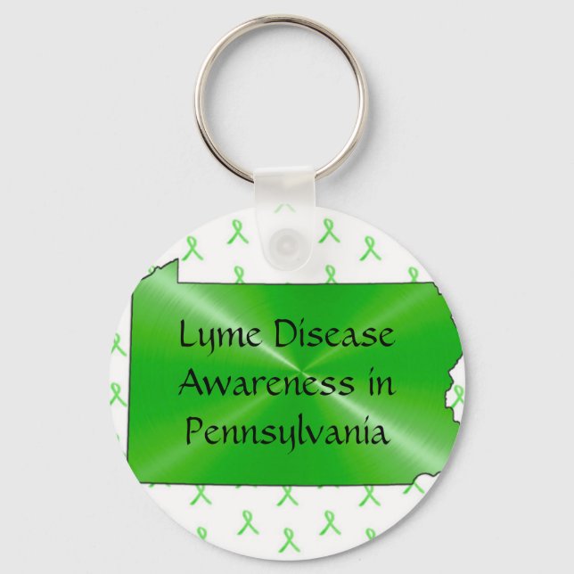 Lyme-Erkrankung Bewusstsein im Pennsylvania-Schlüs Schlüsselanhänger (Vorderseite)
