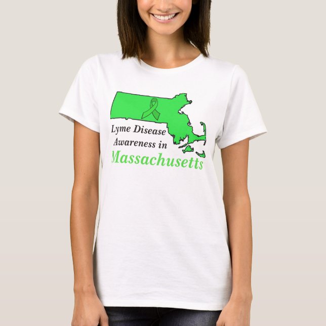 Lyme-Erkrankung Bewusstsein in Massachusetts T-Shirt (Vorderseite)