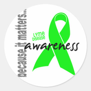 Lyme-Erkrankung Bewusstsein Runder Aufkleber