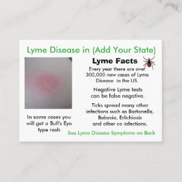 Lyme-Erkrankung in Ihren Staat-Informationskarten Visitenkarte