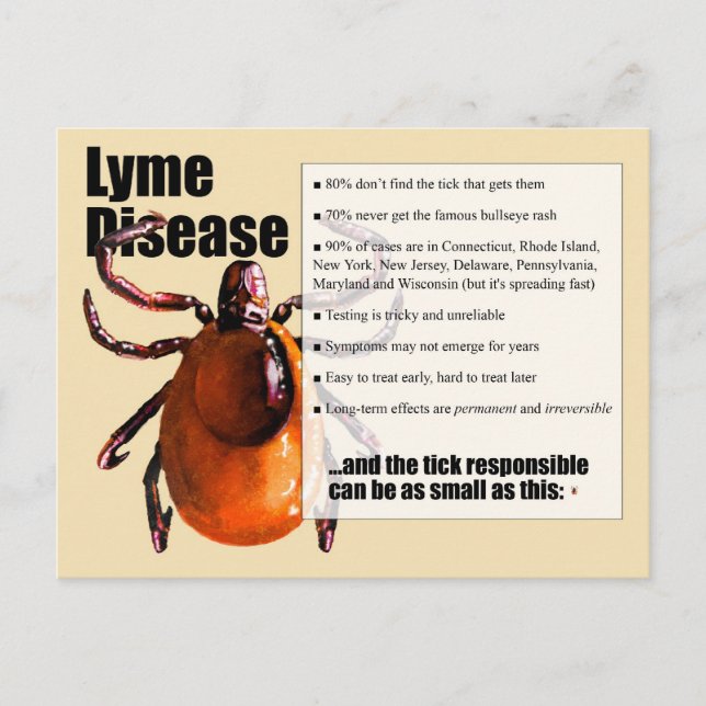 Lyme-Erkrankung Postkarte (Vorderseite)
