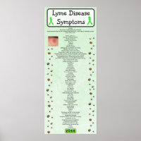 Lyme-Erkrankung Symptome Diagramm Poster-Aufklärun