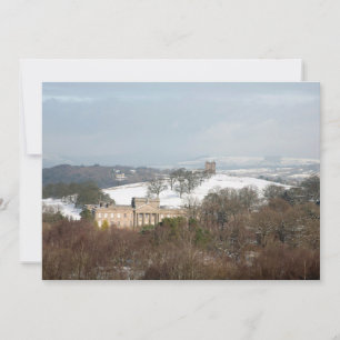 Lyme Hall und Cage Winter Dankeschön Card Karte