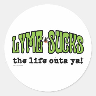 Lyme Ist zum Kotzen Runder Aufkleber