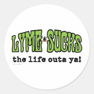 Lyme Ist zum Kotzen Runder Aufkleber
