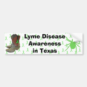 Lyme-Krankheit Bewusstsein im Texas-Autoaufkleber Autoaufkleber