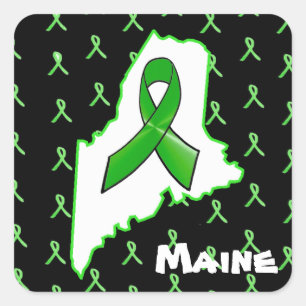 Lyme-Krankheit Bewusstsein in Maine-Aufkleber Quadratischer Aufkleber