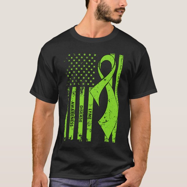 Lyme-Krankheit Bewusstsein T-Shirt (Vorderseite)