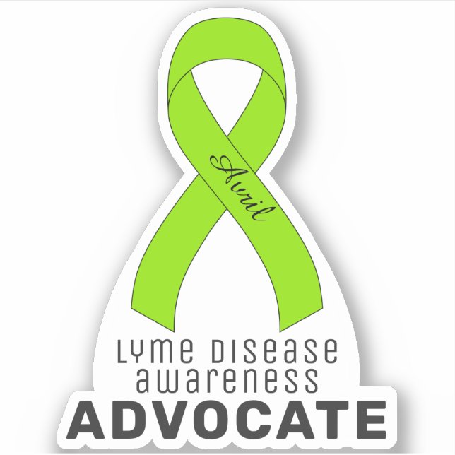 Lyme-Krankheit Bewusstsein Vinyl-Aufkleber Aufkleber (Vorderseite)