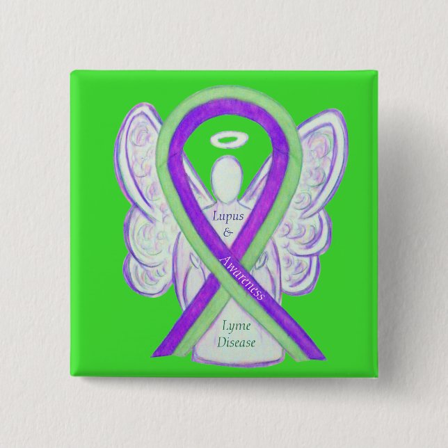 Lyme-Krankheit und Lupus-Sensibilisierungsknöpfe Button (Vorderseite)