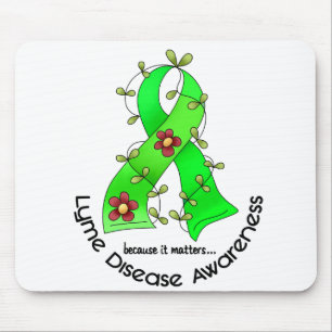 Lyme Krankheits-Blumen-Band 1 Mousepad