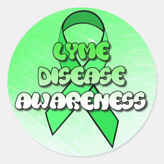 Lyme-Krankheitsaufklärer Runder Aufkleber (Vorderseite)