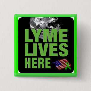 Lyme lebt hier Button