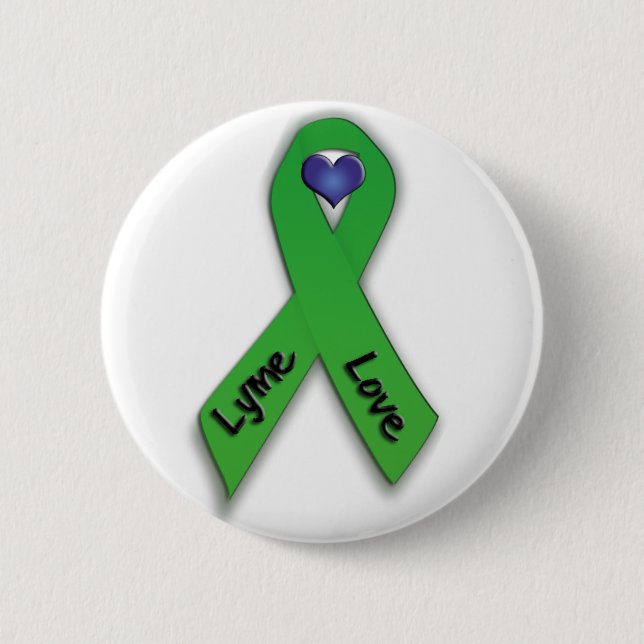 Lyme Liebe-Knopf Button (Vorderseite)