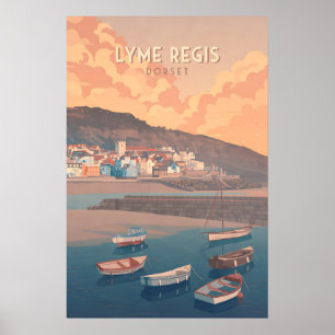 Lyme Regis Küsten Reiseplakat Poster
