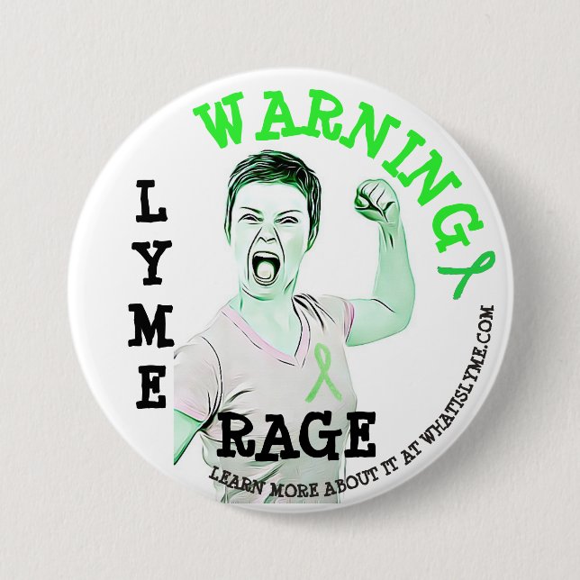 Lyme-Syndrom, "Lyme-Rage"-Taste Button (Vorderseite)