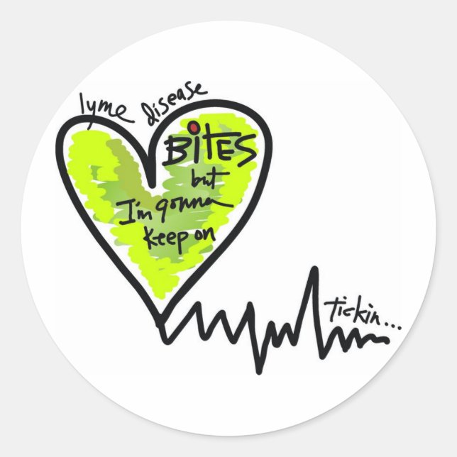 LymeAngels / Lyme Bites! Runder Aufkleber (Vorderseite)