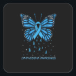 Lymedema Awareness Butterfly Quadratischer Aufkleber<br><div class="desc">Lymedema Awareness Butterfly</div>