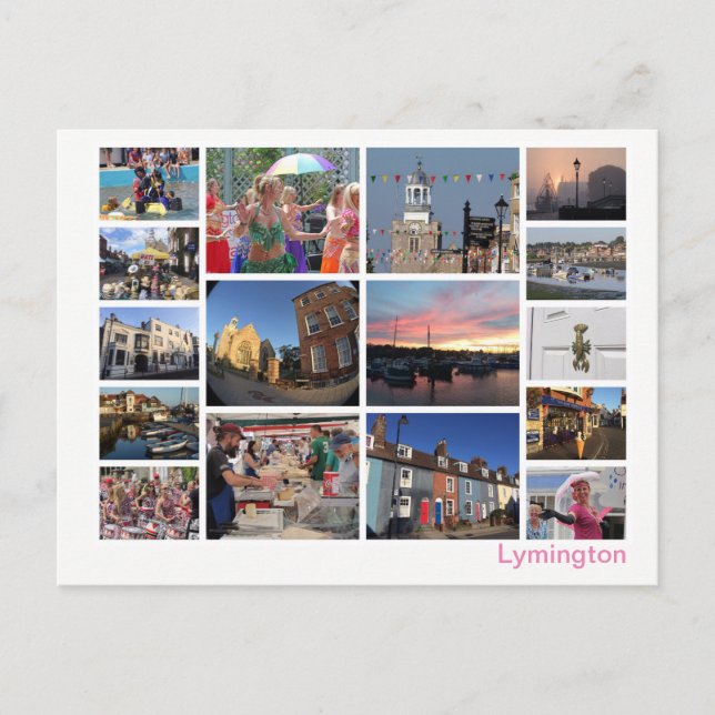 Lymington multiimage postkarte (Vorderseite)