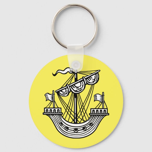 Lymphad (Heraldisches Schiff) - Black Tote Bag But Schlüsselanhänger (Vorderseite)
