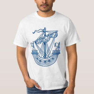 Lymphad (Heraldisches Schiff) - Indigostil Blau T-Shirt
