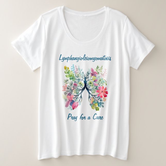 Lymphangioleiomyomatose LAM 2-seitige Plus-T - Shi Große Größe T-Shirt (Design vorne)
